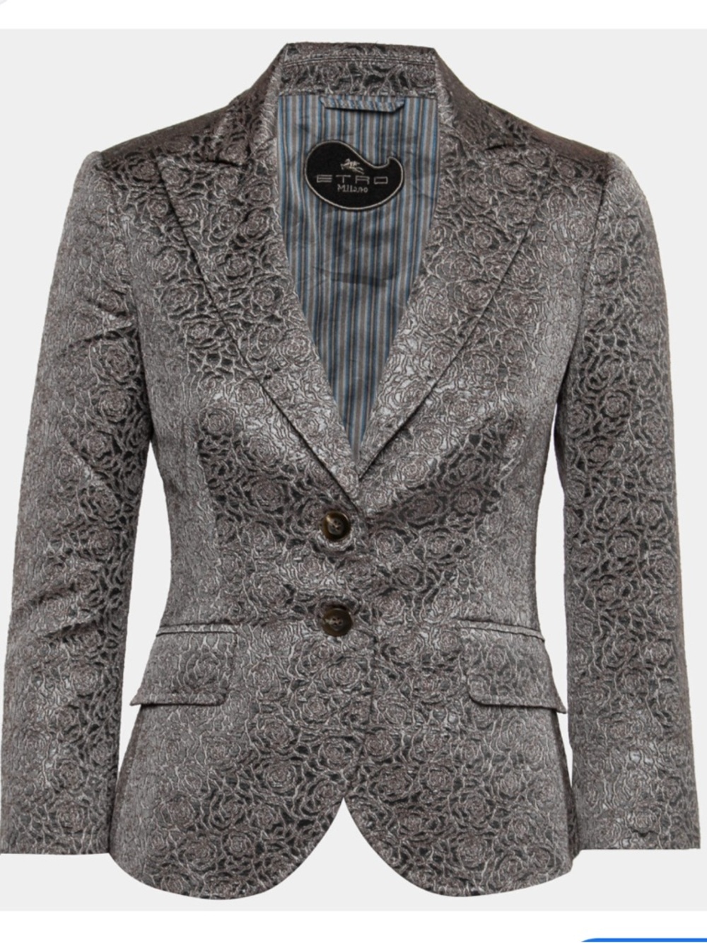Etro Grey Silver Blazer